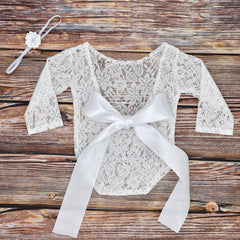 Newborn Lace Romper With Headband