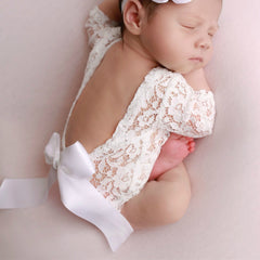 Newborn Lace Romper With Headband