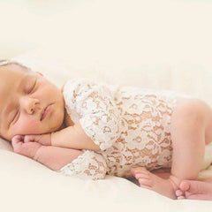 Newborn Lace Romper With Headband