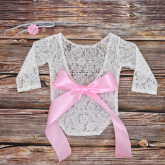 Newborn Lace Romper With Headband