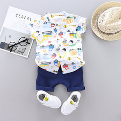 Grandad Collar Shirt & Shorts Set