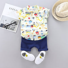 Grandad Collar Shirt & Shorts Set