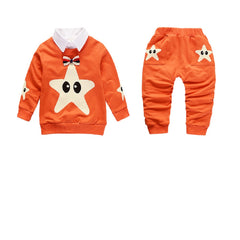 Long Sleeve top with Star & Pants Set