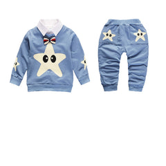 Long Sleeve top with Star & Pants Set