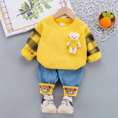 3D Bear Sweater and Pants Set