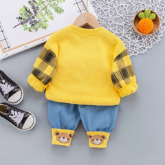 3D Bear Sweater and Pants Set