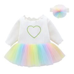 Long Sleeve Tutu Romper with Headband