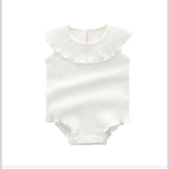 Ruffled Collar Sleeveless Bodysuits