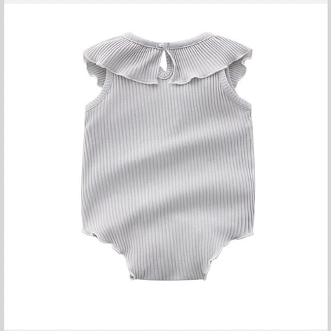 Ruffled Collar Sleeveless Bodysuits