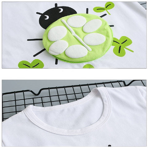 3D Green Bug T-Shirt with Shorts